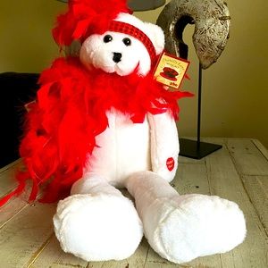 Chantilly Lane Musicals Roxie Bear w Red  Boa Sings “ I Want To Be Loved By You”